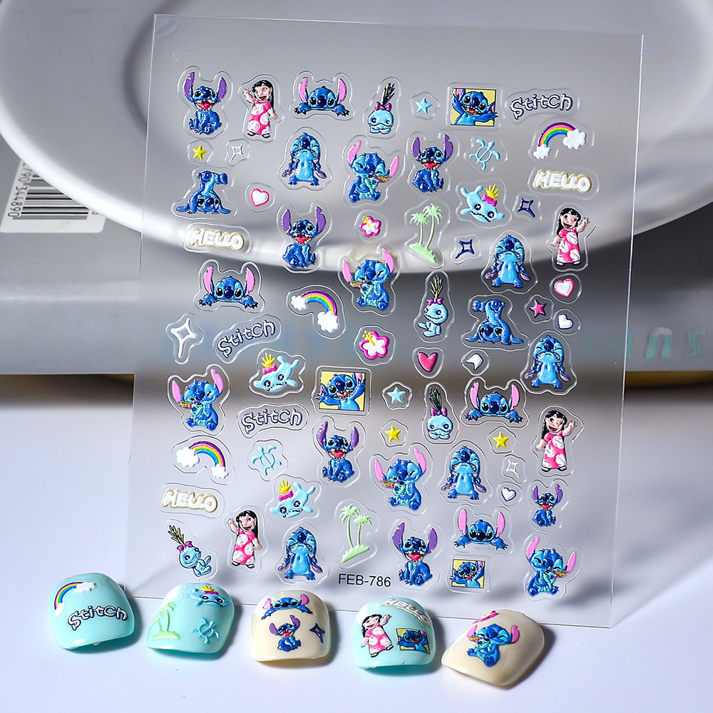 Nail Art Motif - 1 szt./2 szt. Naklejki Disney Stitch,