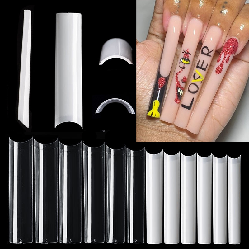 Nail Art Xl - 500Pcs Long Square No C Curve