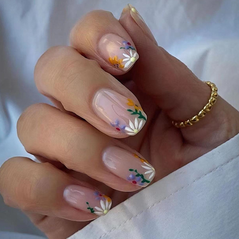 Nail Art Jelly - 24 średnie i długie europejskie kwadratowe