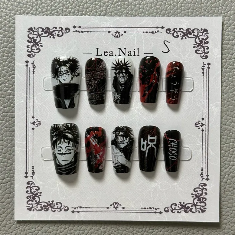 Nail Art Motif - Gojo Satoru Manicure Kocie Oczy Nadruk
