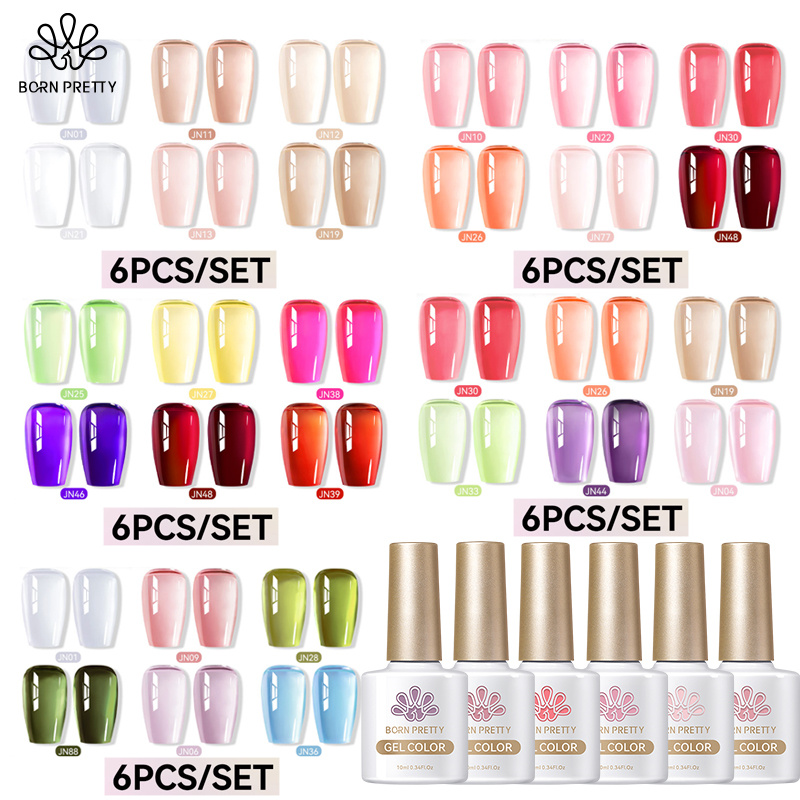 BORN PRETTY 6 szt. 10ML Zestaw – Nail Art Jelly recenzja i cena