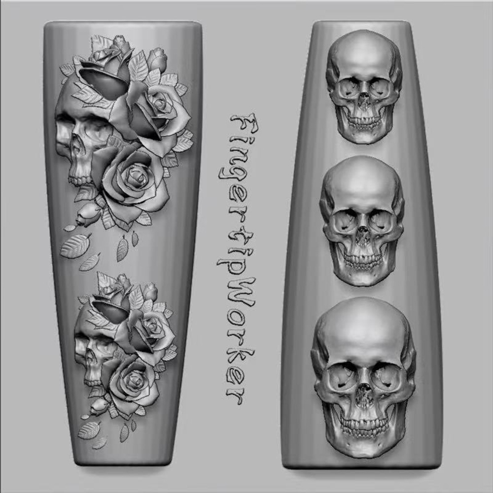 Zestaw 2 szt. Formy silikonowe – Nail Art Gothic recenzja i cena