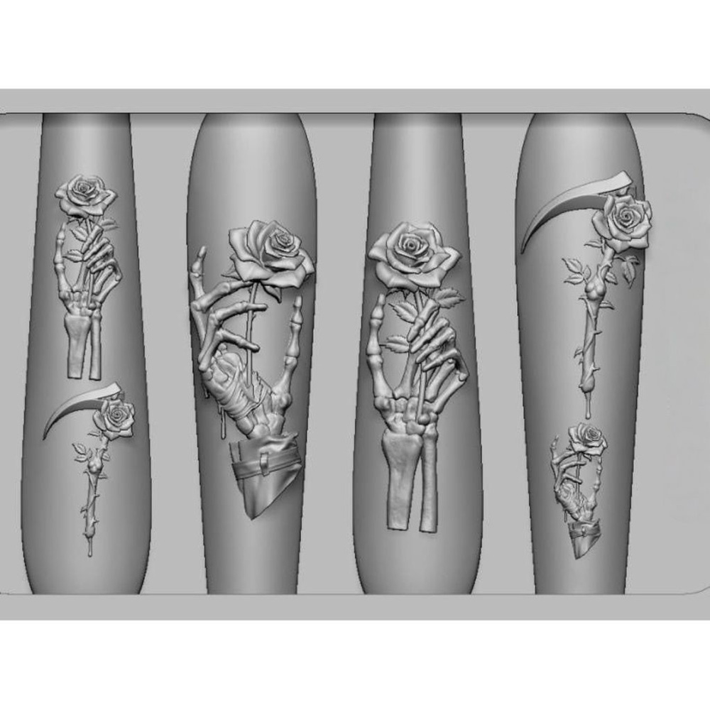 Zestaw 2 szt. Formy silikonowe – Nail Art Gothic recenzja i cena