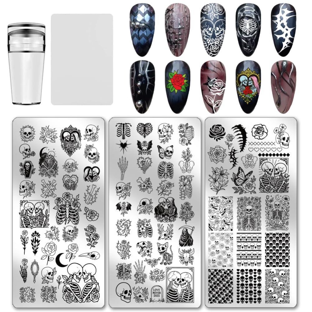 3 szt. Płytki do stemplowania  – Nail Art Gothic recenzja i cena