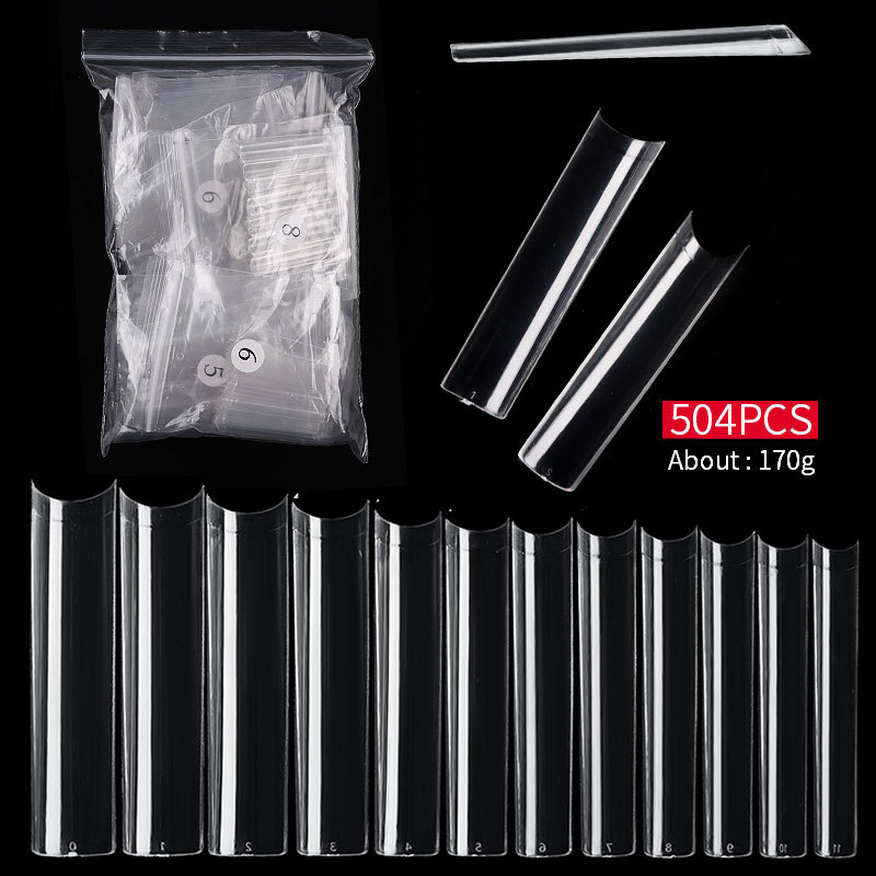 500Pcs Long Square No C Curve  – Nail Art Xl recenzja i cena