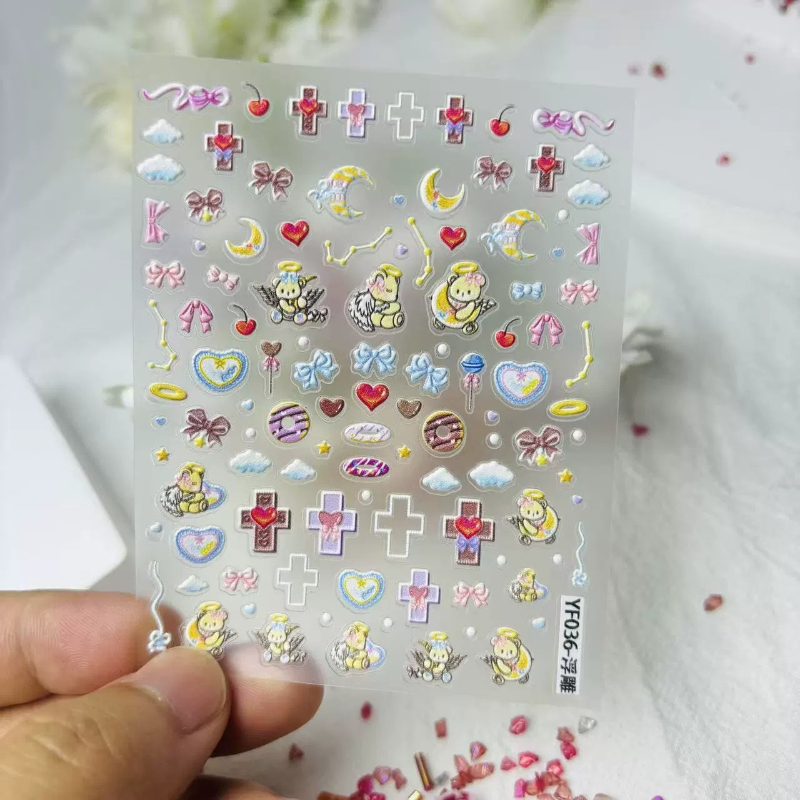 Urocze naklejki 3D z motywem a – Nail Art Motif recenzja i cena