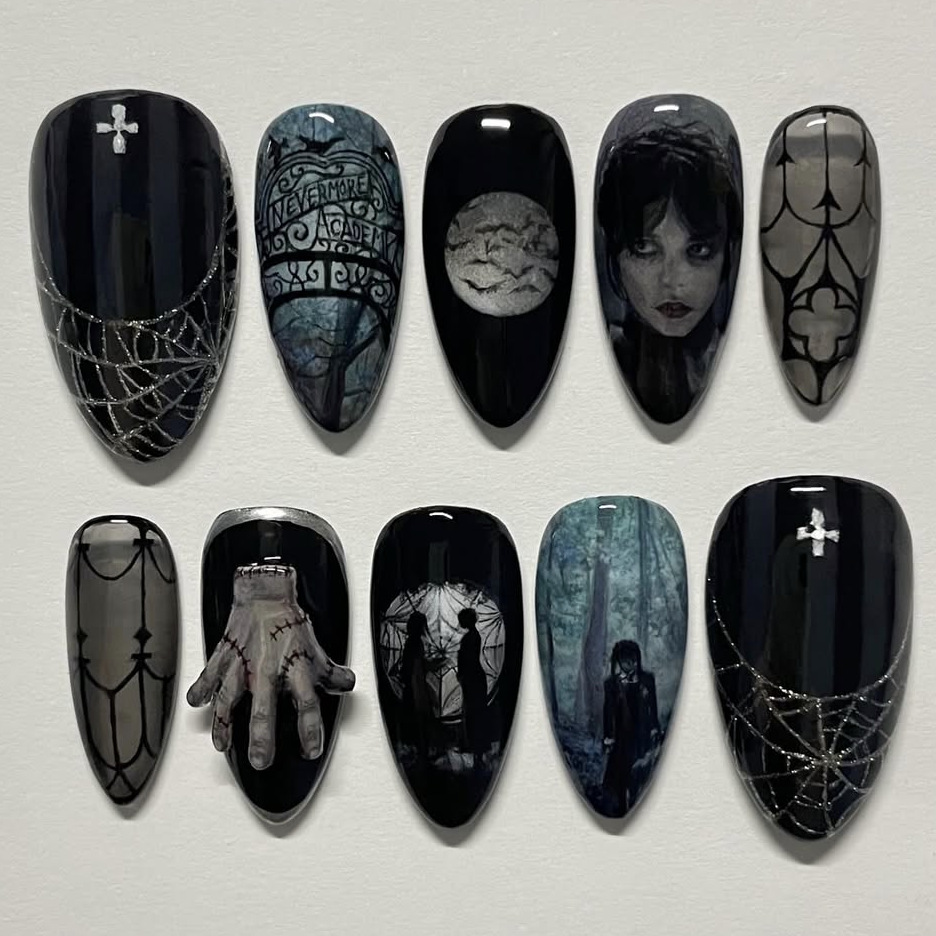 24 szt. Ciemne Gotyckie Punkow – Nail Art Gothic recenzja i cena
