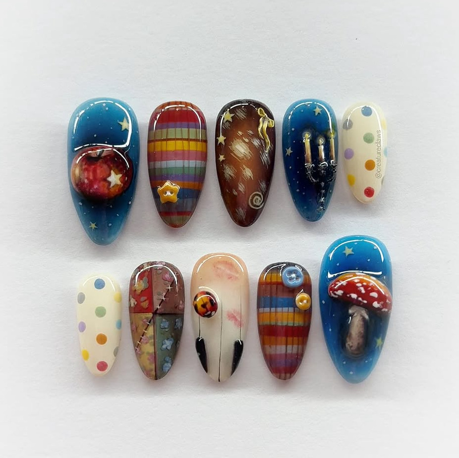 24 szt. Ciemne Gotyckie Punkow – Nail Art Gothic recenzja i cena