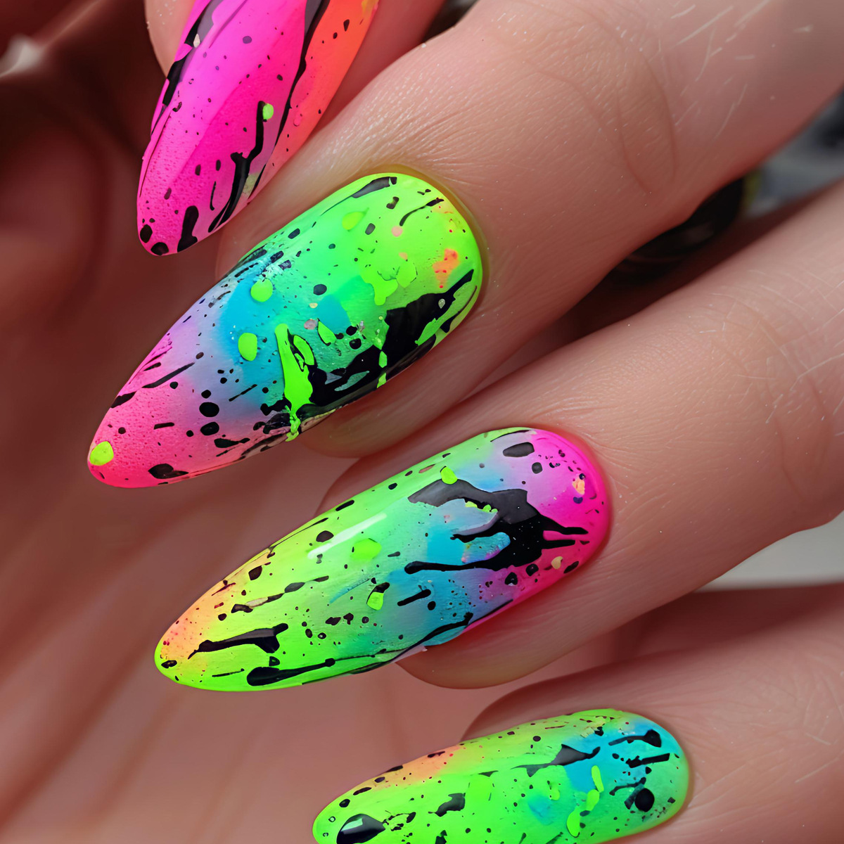 24 szt./zestaw Krótkie Średnie – Nail Art Yellow recenzja i cena