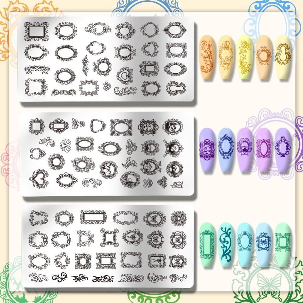 3 szt. Vintage Płytki do Stemp – Nail Art Motif recenzja i cena