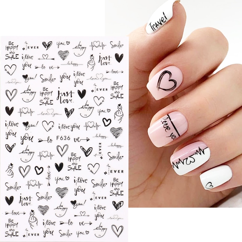 2 szt. Serce miłość projekt 3D – Nail Art Motif recenzja i cena