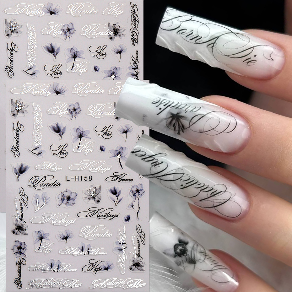 Naklejki na paznokcie z kwiato – Nail Art Quotes recenzja i cena