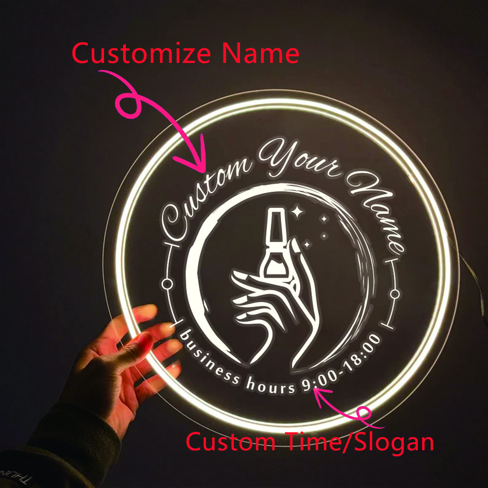 1 szt. Okrągły Neon LED z Akry – Nail Art Nail Art recenzja i cena