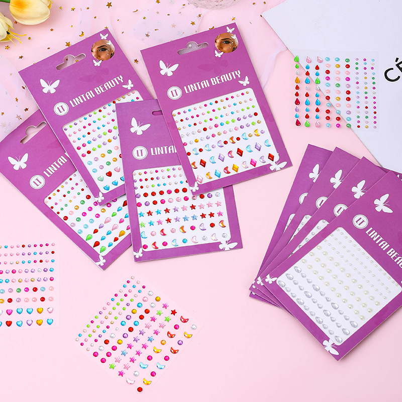 Naklejki na twarz z klejnotami – Nail Art Nail Art recenzja i cena