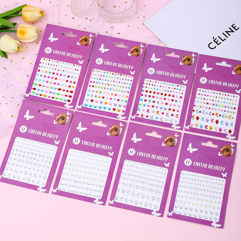Naklejki na twarz z klejnotami – Nail Art Nail Art recenzja i cena