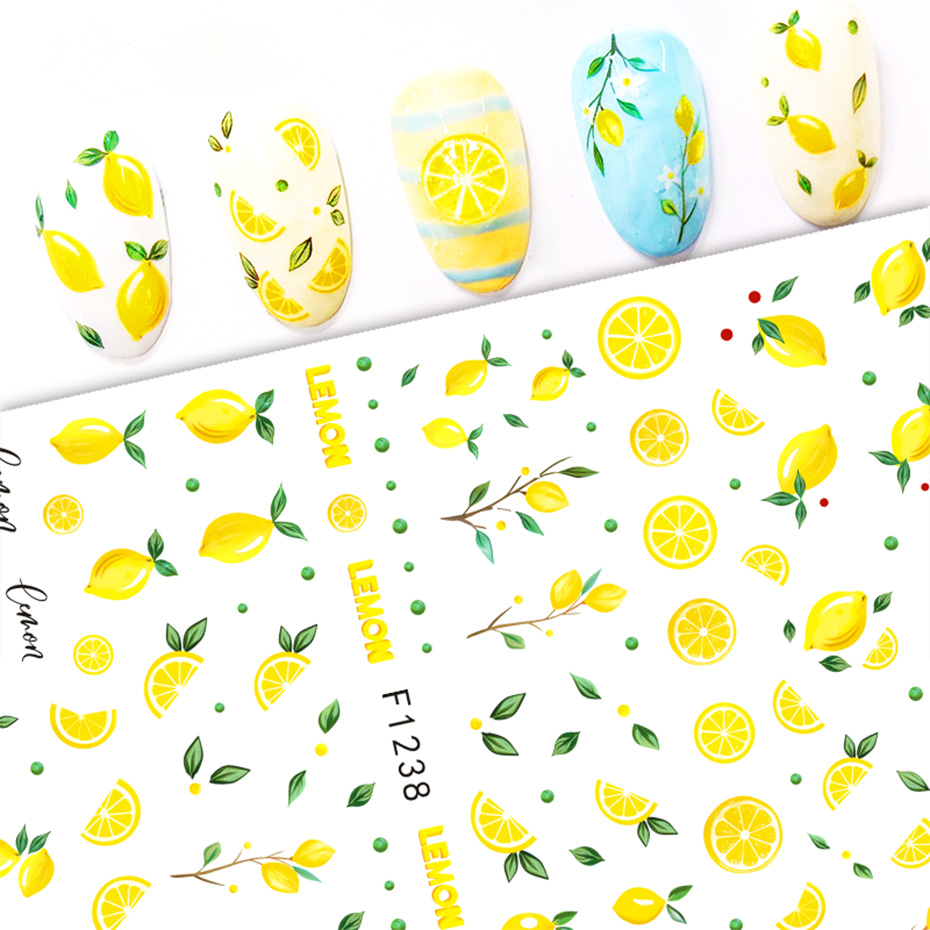 2 szt. Żółte naklejki na pazno – Nail Art Yellow recenzja i cena